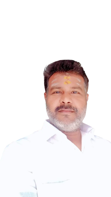 Guruji Thiruvalluvan Subburayan seated at the reading room, Vaitheeswaran Koil